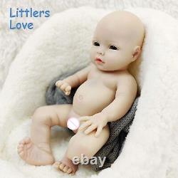 13inch Floppy Silicone Reborn Baby Blue Eyes Girl Small Silicone Doll Play Gift