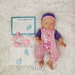 13inch Fullbody Silicone Reborn Baby Girl Sleeping Silicone Doll Kids Gift