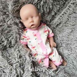 14Unpainted Floppy Silicone Doll Lifelike Sleeping Baby Girl Reborn Baby Gifts