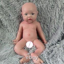 17Cute Boy Newborn Full Silicone Floppy Doll Lifelike Reborn Baby Doll Gifts