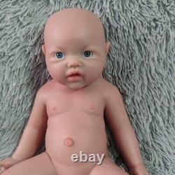 17Lovely Girl Newborn Lifelike Reborn Baby Full Silicone Floppy Doll Gifts Toys