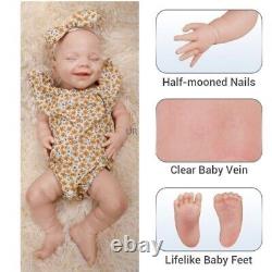 17.3'' Smile Girl Full Body 100% Silicone Reborn Baby Doll Lifelike Infant Gift