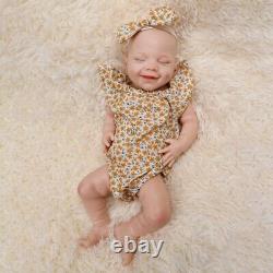 17.3'' Smile Girl Full Body 100% Silicone Reborn Baby Doll Lifelike Infant Gift