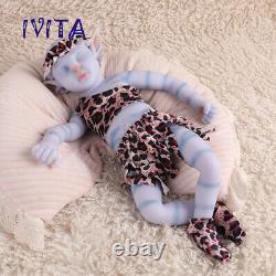 17''Avatar Girl Lifelike Sleeping Baby Doll Full Body Silicone Floppy Doll Gifts