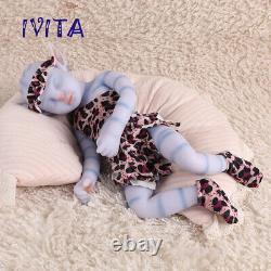 17''Avatar Girl Lifelike Sleeping Baby Doll Full Body Silicone Floppy Doll Gifts