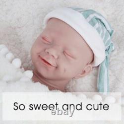 17 Finished Soft Silicone Reborn Doll 7.0lbs Eyes Clsoed Sleeping Baby Boy Gift