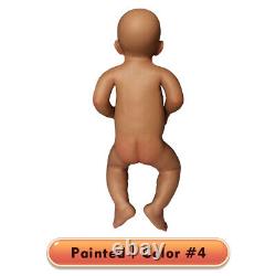 17 Lifelike Painted Full Body Silicone Reborn Baby Doll Preemie Girl Dolls Gift