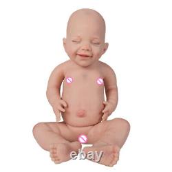 17 Reborn Baby Dolls Pretty Female Platinum Full Silicone Baby Doll Kids Gift