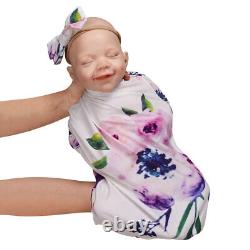 17 Reborn Baby Dolls Pretty Female Platinum Full Silicone Baby Doll Kids Gift