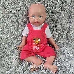 17 inch 3D Skin Newborn Girl Full Body Soft Silicone Reborn Doll Christmas Gifts