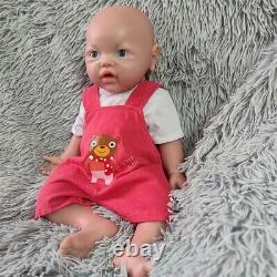 17 inch 3D Skin Newborn Girl Full Body Soft Silicone Reborn Doll Christmas Gifts