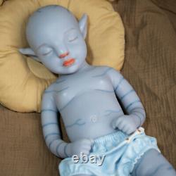 18.5Handmake Silicone Dolls Lifelike Reborn Baby Boy Doll Soft Body Xmas Gifts