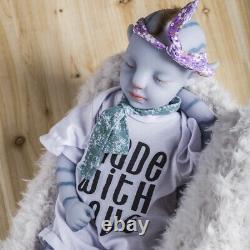 18.5 Art Dolls Platinum Silicone Baby Dolls Reborn Newborn Girl Halloween Gifts