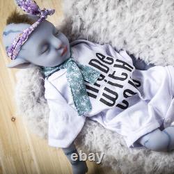 18.5 Art Dolls Platinum Silicone Baby Dolls Reborn Newborn Girl Halloween Gifts