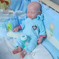 18.5'' Full Body Silicone Newborn Real Baby Doll Drink & Pee Reborn Infant Gift