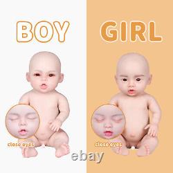 18.5 Realistic Infant Baby Doll Full Silicone Reborn baby Toys Birthday Gifts