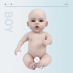18.5 Realistic Infant Baby Doll Full Silicone Reborn baby Toys Birthday Gifts