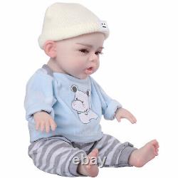 18.5 in Full Silicone Reborn Baby Boy Doll Girl Doll Lifelike Newborn Baby Gifts