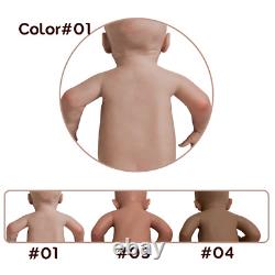 18 Bebe Reborn Doll Full Solid Handmad Silicone Finished Newborn Girl Xmas Gift