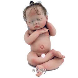 18 Inch Newborn Baby Size Full Solid Silicone Reborn Baby Girl Doll Toys Gifts