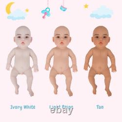 18 Reborn Doll Realistic Baby Silicone Soft Body Lifelike Newborn Baby Gift