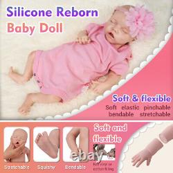 18'' Sleepy Girl Soft Silcone Reborn Baby Washable Toy Kid Gift Painted Body