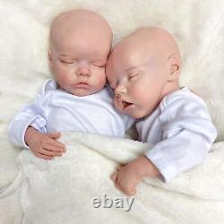 18 Twins Full Body Soft Silicone Reborn Baby Doll Lifelike Newborn Girls Gift