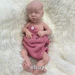 18 Weighted Reborn Doll Blank Silicone Newborn Cuddle Sleeping Baby Girl Gift
