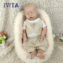 18 inch Full Body Silicone Doll Sleeping Boy Newborn Baby Reborn Baby Xmas Gifts