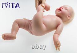 20'' Full Body Waterproof Silicone Reborn Doll Blood Hair Baby Girl Xmas Gift