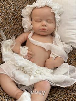 20'' Painted Body Sleeping Girl Full Silicone Reborn Baby Kid Gift Collector