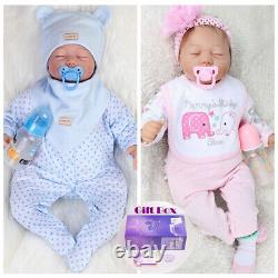 22'' Realistic Reborn Newborn Baby Dolls Boy/Girl/Twins Silicone Vinyl Xmas Gift