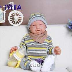 23'' Full Body Soft Silicone Baby Newborn Girl Doll Can Take Pacifier Xmas Gifts