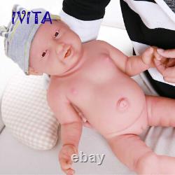 23'' Full Body Soft Silicone Baby Newborn Girl Doll Can Take Pacifier Xmas Gifts