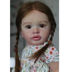 26inch Painted Toddler Reborn Doll Finished Baby Girl Cloth Body Realistic Gift