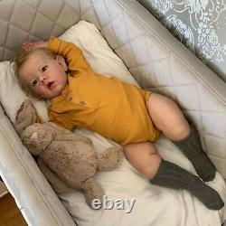 28in Lifelike Reborn Baby Dolls Soft Touch Cloth Body Boy Real Toddler Toys Gift