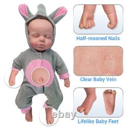 31cm Soft Solid Silicone Cuddle Reborn Baby Washbale Newborn Doll Girl Gift