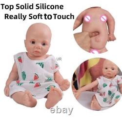 40cm Reborn Baby Doll Full Solid Silicone Premature Infant Newborn Boy Doll Gift