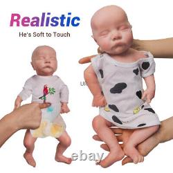 44cm Handmade Reborn Baby Lifelike Newborn Full Soft Body Silicone Boy Doll Gift