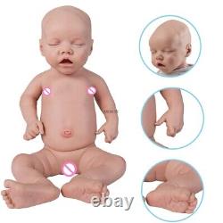 45cm Twins Full Body Soft Silicone Reborn Baby Doll Lifelike Newborn Girls Gift