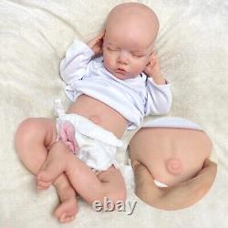 45cm Twins Full Body Soft Silicone Reborn Baby Doll Lifelike Newborn Girls Gift