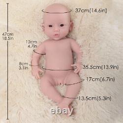 47CM Full Body Silicone Baby Girl Rebirth Doll Newborn Baby Boy Girl Kids Gift