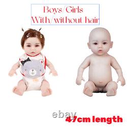 47CM Newborn Rebirth Doll Lifelike Cute Silicone Baby Toy Kids Gift