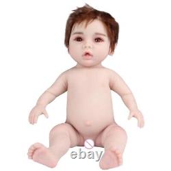 47cm Fullbody Silicone Baby Girl Rebirth Doll With Bone Newborn Baby Toy Gift