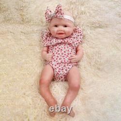 48CM Handmade Baby Girl Lifelike Full Body Floppy Silicone Reborn Doll Xmas Gift