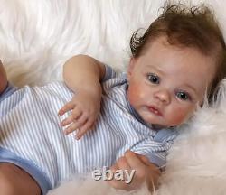 49cm Full Body Silicone Baby Girl Rebirth Doll With Bone Newborn Baby Toy Gift