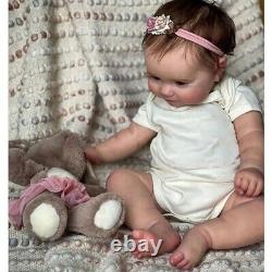 50CM Soft Silicone Reborn Hand Made Baby Dolls Girl Realistic Hair Toddler Gift