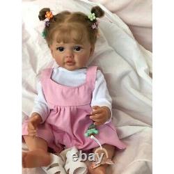 55CM Full Body Silicone Reborn Toddler Girl Doll Princess Waterproof Gift New