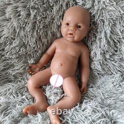 Brown Cute Girl Baby Doll Full Silicone Floppy Reborn Baby Doll Xmas Gifts 17