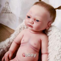 COSDOLL 17in Reborn Baby Dolls Full Silicone Newborn Girl Toddler Handmade Gifts